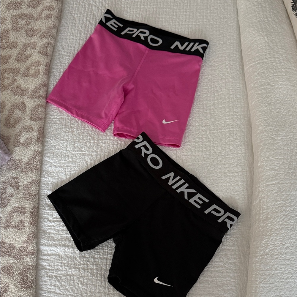 Nike Kids' Pro Shorts in Pink and Black